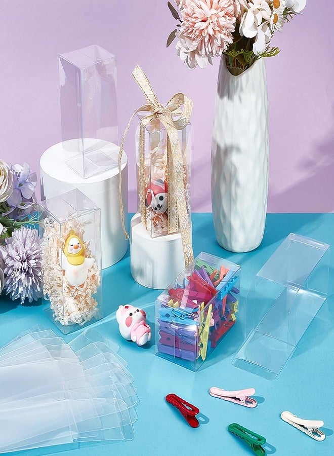 بينيكريت علب هدايا زفاف شفافة من بينيكريت، 40 قطعة، علب هدايا مستطيلة شفافة من مادة PVC مقاس 4×2×2 بوصة للحلوى والشوكولاتة، تغليف هدايا حفلات الزفاف - Image 4